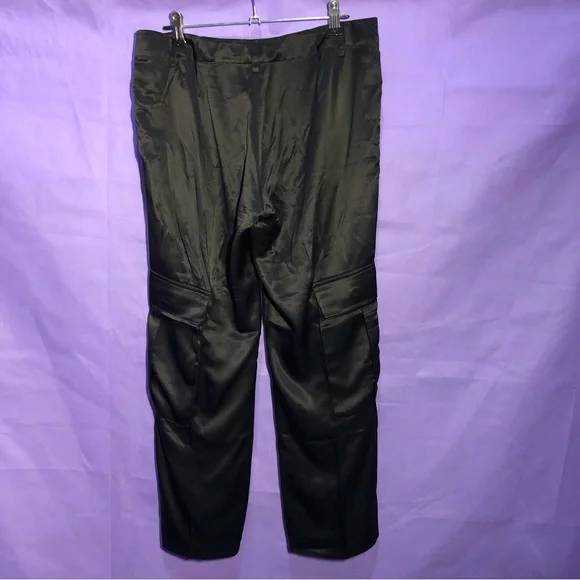 Vintage Y2K Vivienne tam low rise silk cargo pants